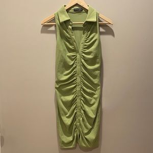 Shein Ruched Bodycon Green Dress